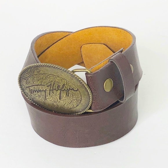TOMMY Hilfiger brown leather belt - Picture 8 of 14